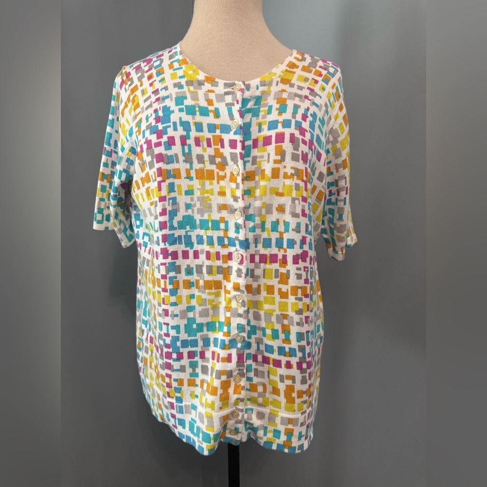 Madison Colorful Geometric Print Women's Top